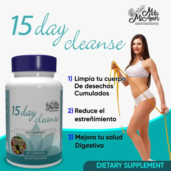 Day Cleanse-Limpieza de 15 Dias™ ✅(60 cápsulas, tratamiento completo) +ENVÍO GRATIS